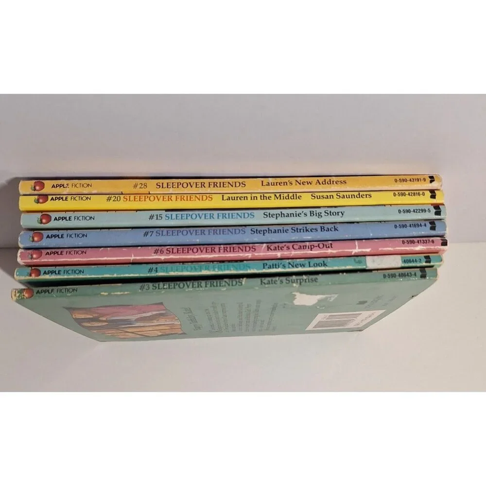 7 Sleepover Friends Book Lot Susan Saunders #s 3 4 6 7 15 20 28 Vintage - Picture 3 of 7